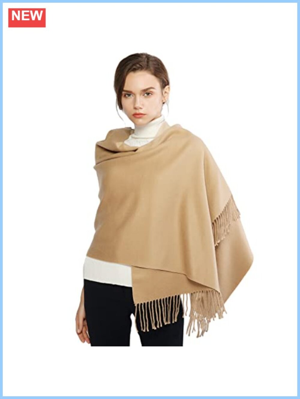 Reversible Two Tone Oversized Winter Wrap Scarf Shawl
